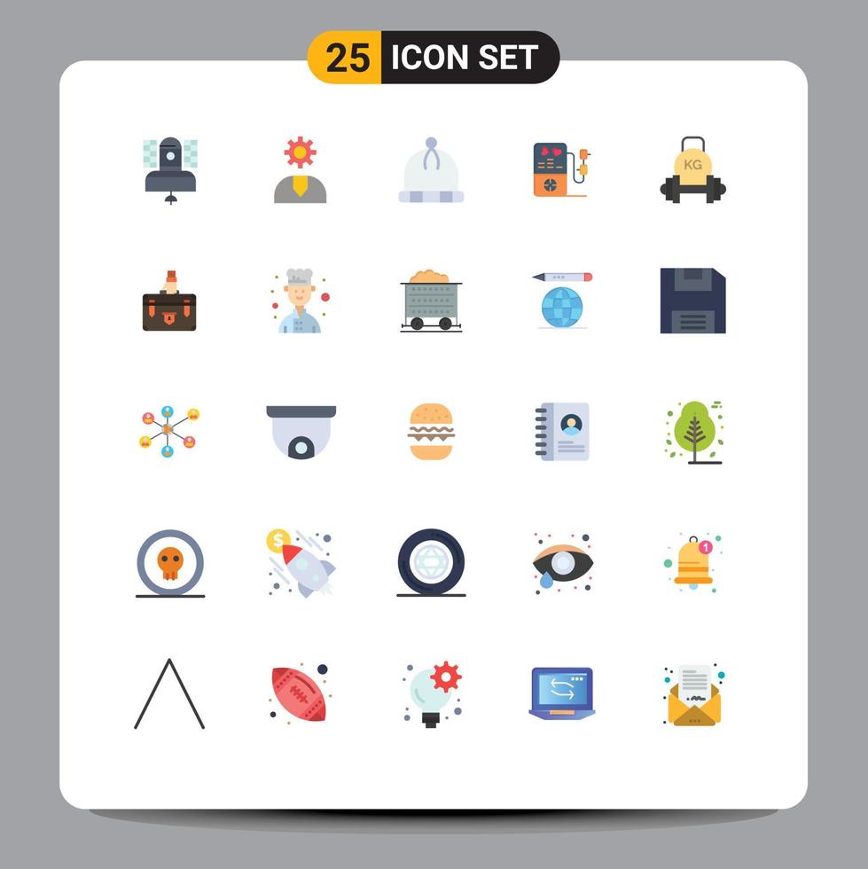 Set of 25 Modern UI Icons Symbols Signs for dumbbell wedding service heart wear Editable Vector Design Elements