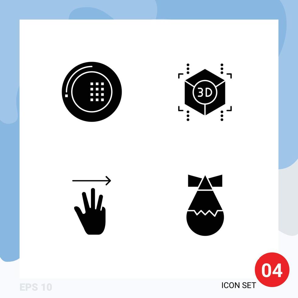 Set of Modern UI Icons Symbols Signs for cooking hand cursor meal printing right Editable Vector Design Elements