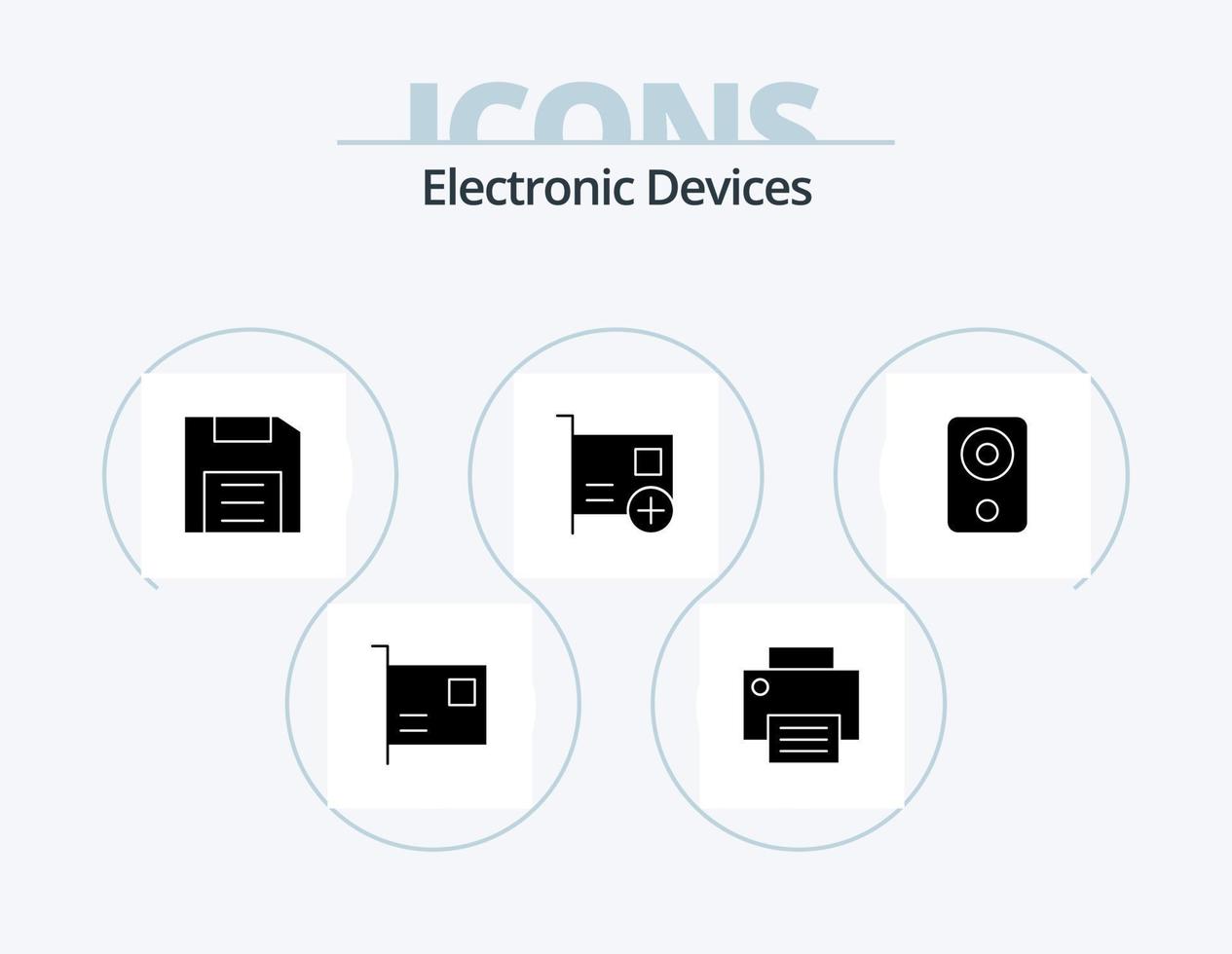 diseño de iconos del paquete de iconos de glifo de dispositivos 5. ordenadores. agregar. hardware. artilugio. desct vector