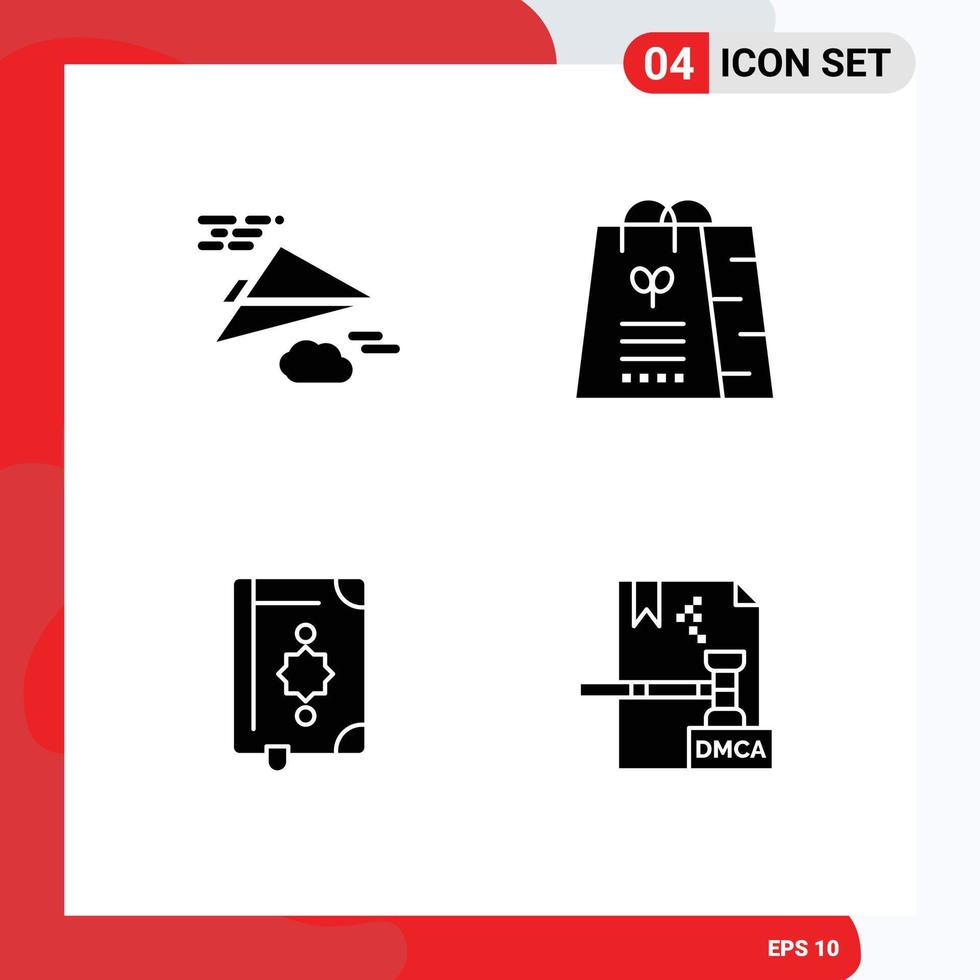 Creative Icons Modern Signs and Symbols of paper plane book design shop ramadhan Editable Vector Design Elements