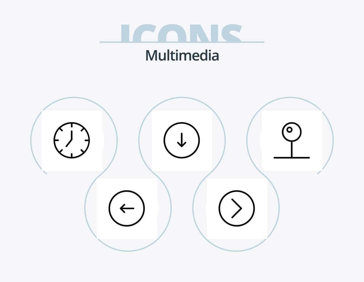 Multimedia Line Icon Pack 5 Icon Design. multimedia. mail. next. inbox. multimedia vector