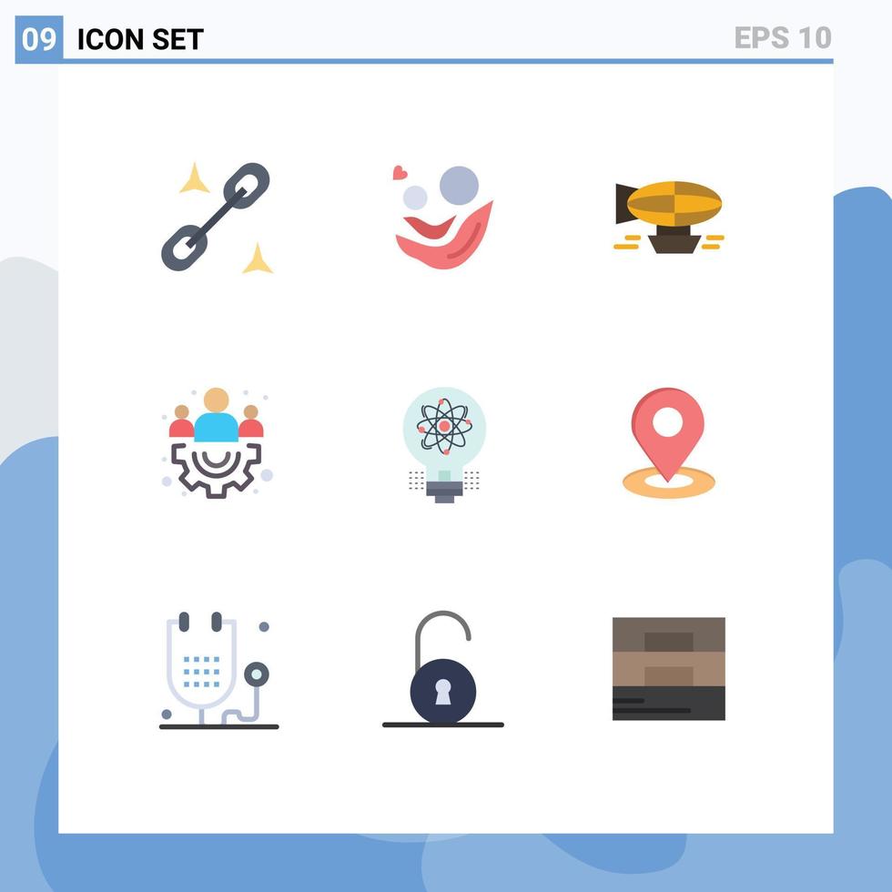 9 Creative Icons Modern Signs and Symbols of idea management air group holiday Editable Vector Design Elements