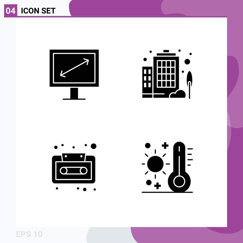 Creative Icons Modern Signs and Symbols of diagonal tape building audio hot Editable Vector Design Elements