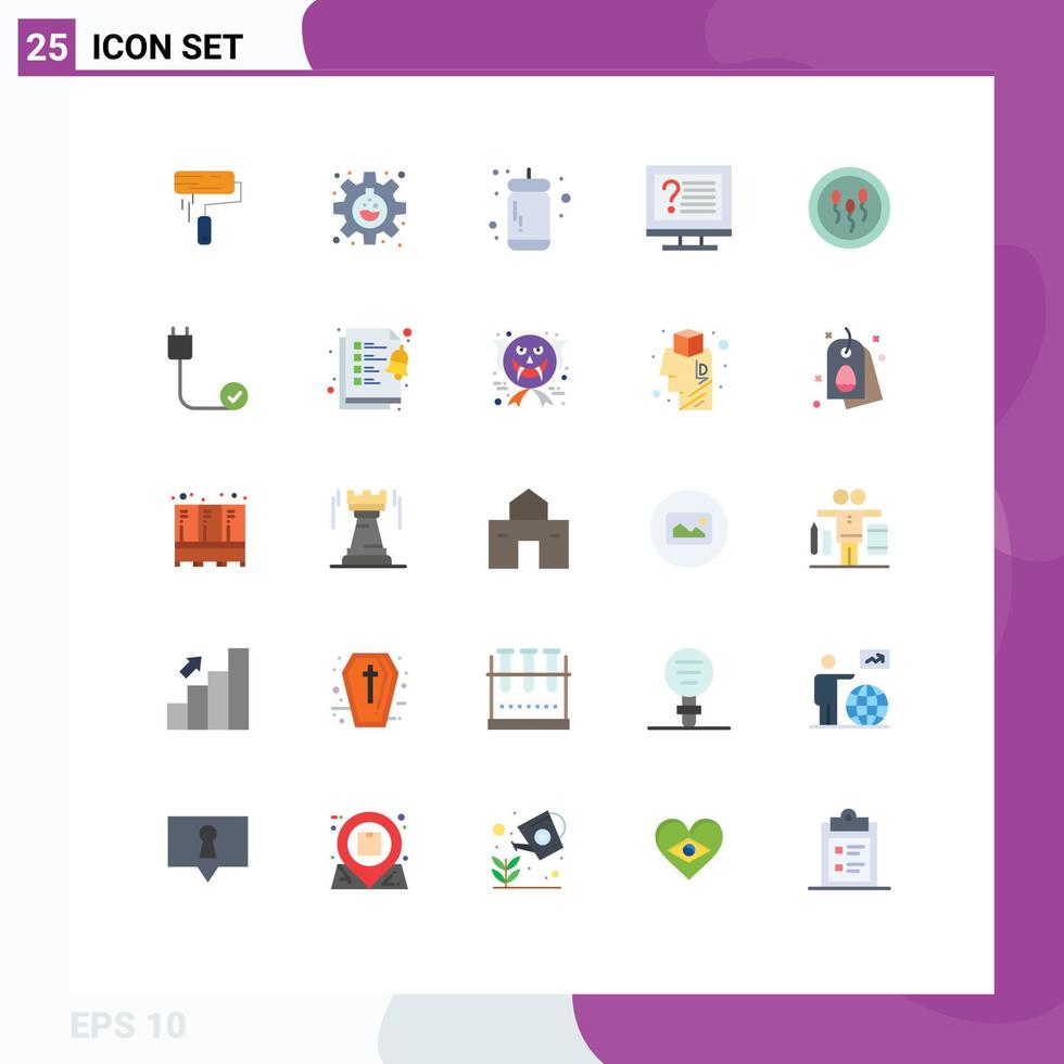 Modern Set of 25 Flat Colors and symbols such as online desktop research contact tomato Editable Vector Design Elements