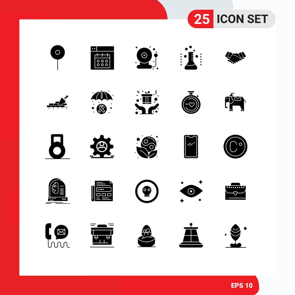 Set of 25 Modern UI Icons Symbols Signs for deal medical bell laboratory healthcare Editable Vector Design Elements