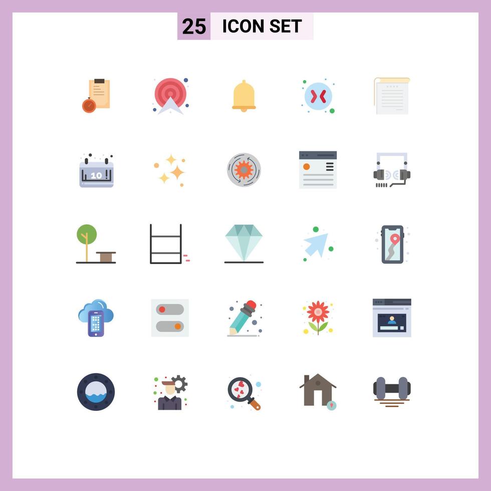 Universal Icon Symbols Group of 25 Modern Flat Colors of notes exchange route change arrows sound Editable Vector Design Elements