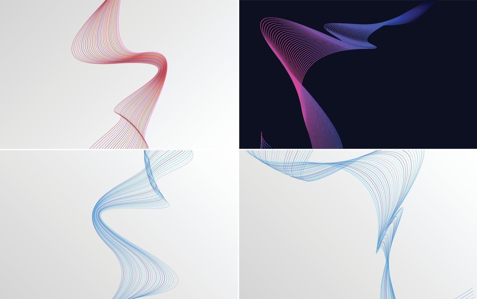 modern wave curve abstract presentation background Pack vector