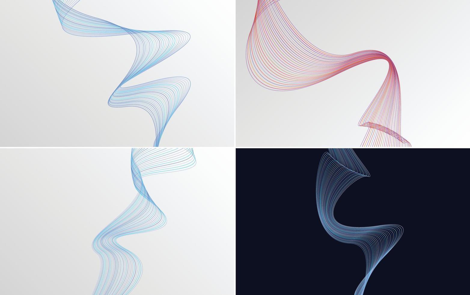 modern wave curve abstract presentation background Pack vector