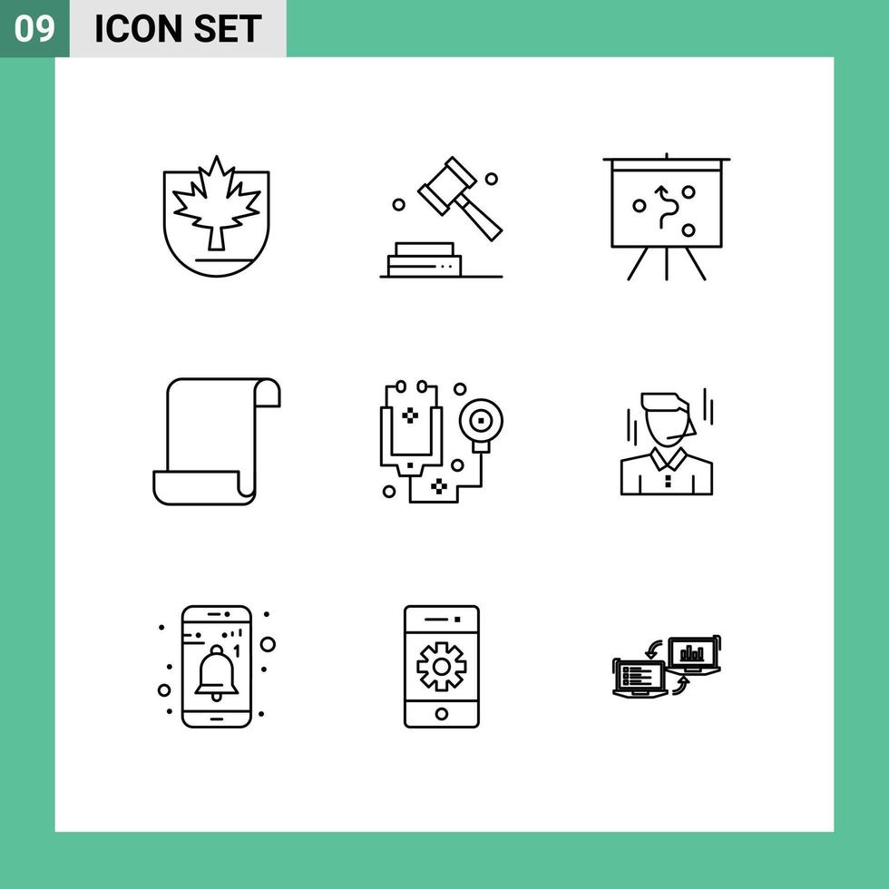 9 Creative Icons Modern Signs and Symbols of tools healthcare board doctor log Editable Vector Design Elements