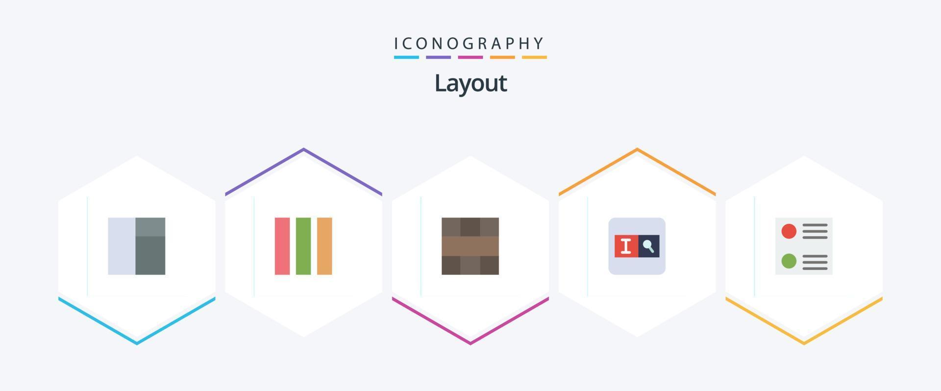 Layout 25 Flat icon pack including . . layout. radio button. text field vector