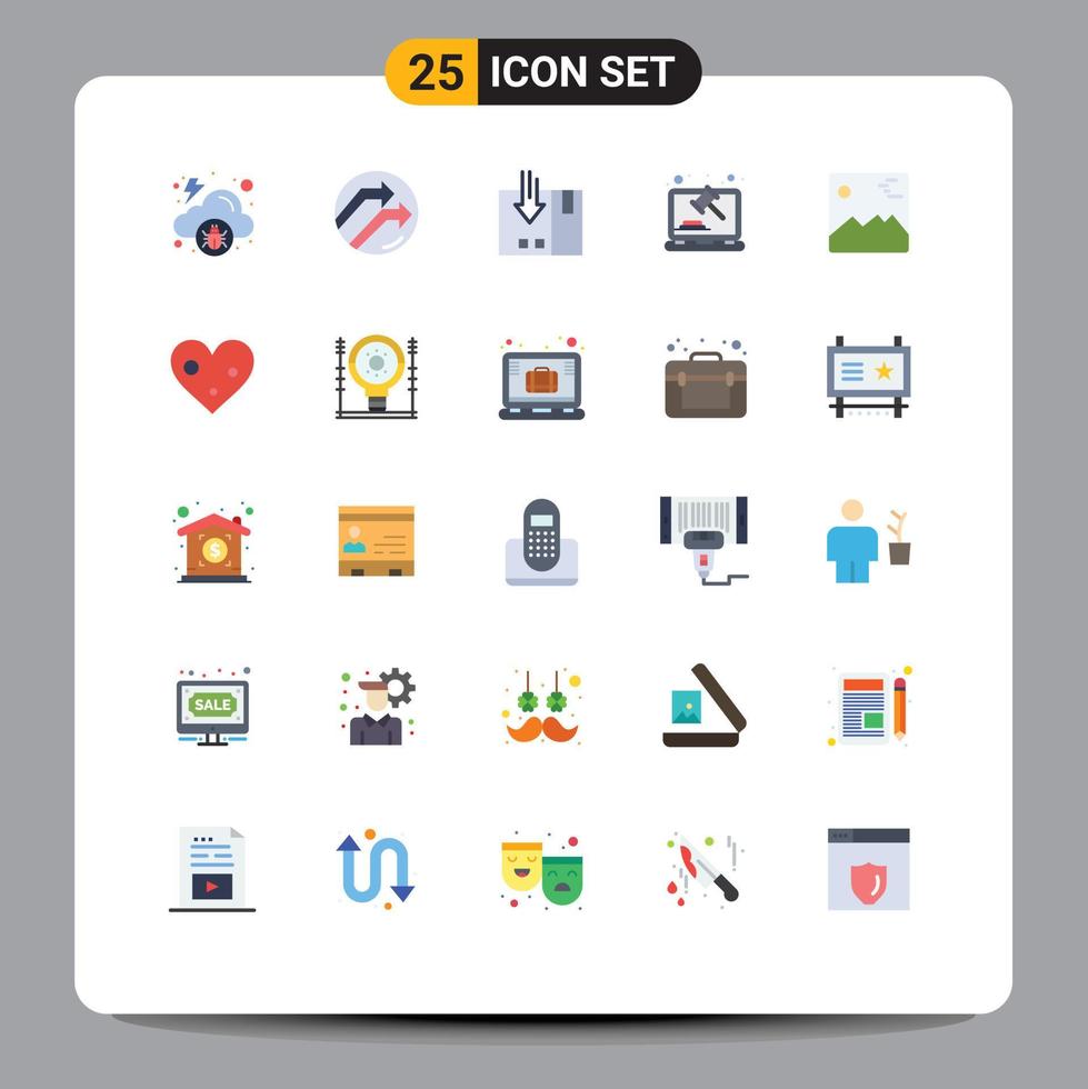 Stock Vector Icon Pack of 25 Line Signs and Symbols for online law arrow internet service Editable Vector Design Elements