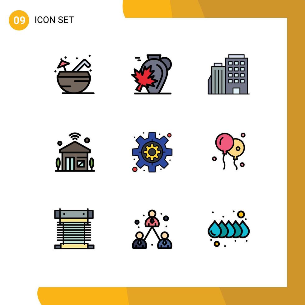 9 Creative Icons Modern Signs and Symbols of wifi internet of things maple internet city Editable Vector Design Elements