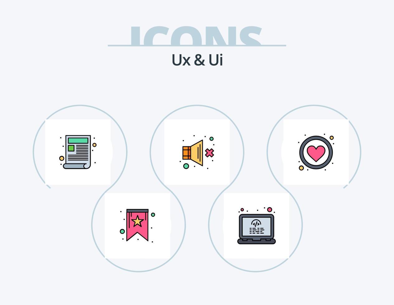 Ux And Ui Line Filled Icon Pack 5 Icon Design. photography. camera. refreshment. security. portrait vector