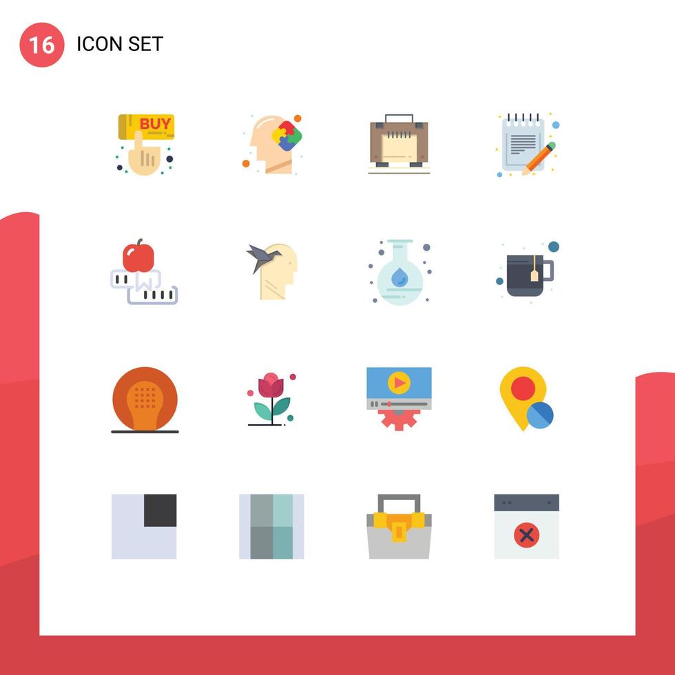 Stock Vector Icon Pack of 16 Line Signs and Symbols for education schedule hotel paper list Editable Pack of Creative Vector Design Elements