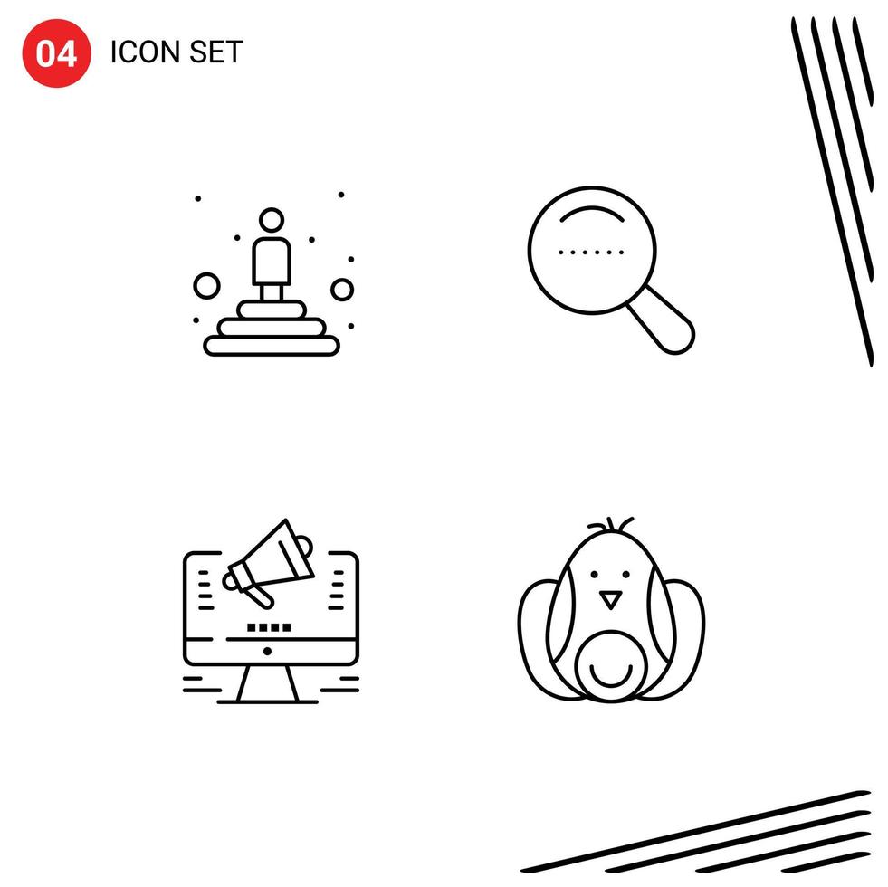 4 Line concept for Websites Mobile and Apps best web winner dote offer Editable Vector Design Elements