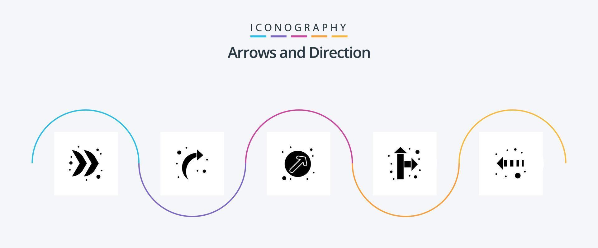 Arrow Glyph 5 Icon Pack Including . direction. direction. arrow. pointer vector