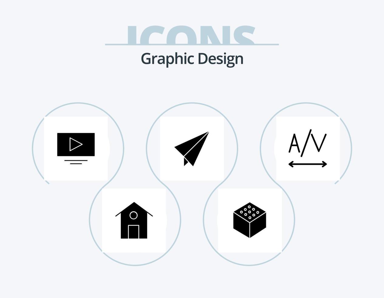 Design Glyph Icon Pack 5 Icon Design. . paper. tracking vector