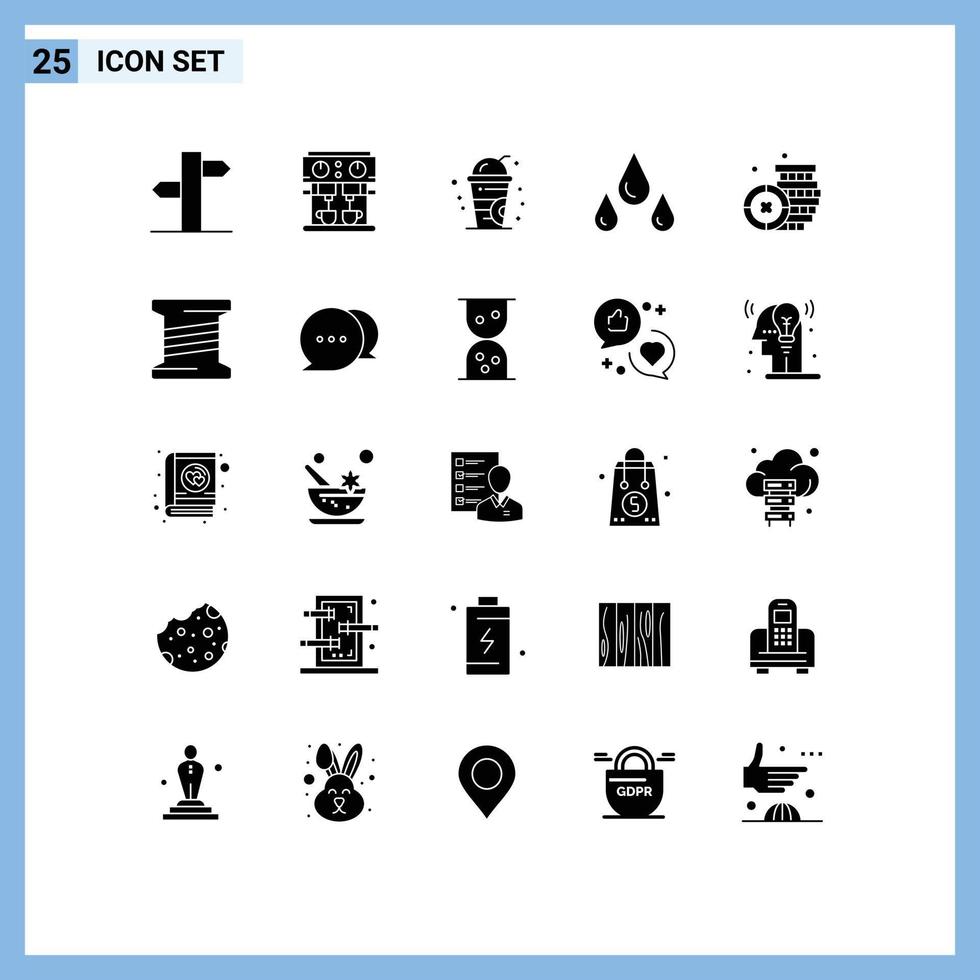 Set of 25 Modern UI Icons Symbols Signs for bobbin ireland cold coin weather Editable Vector Design Elements