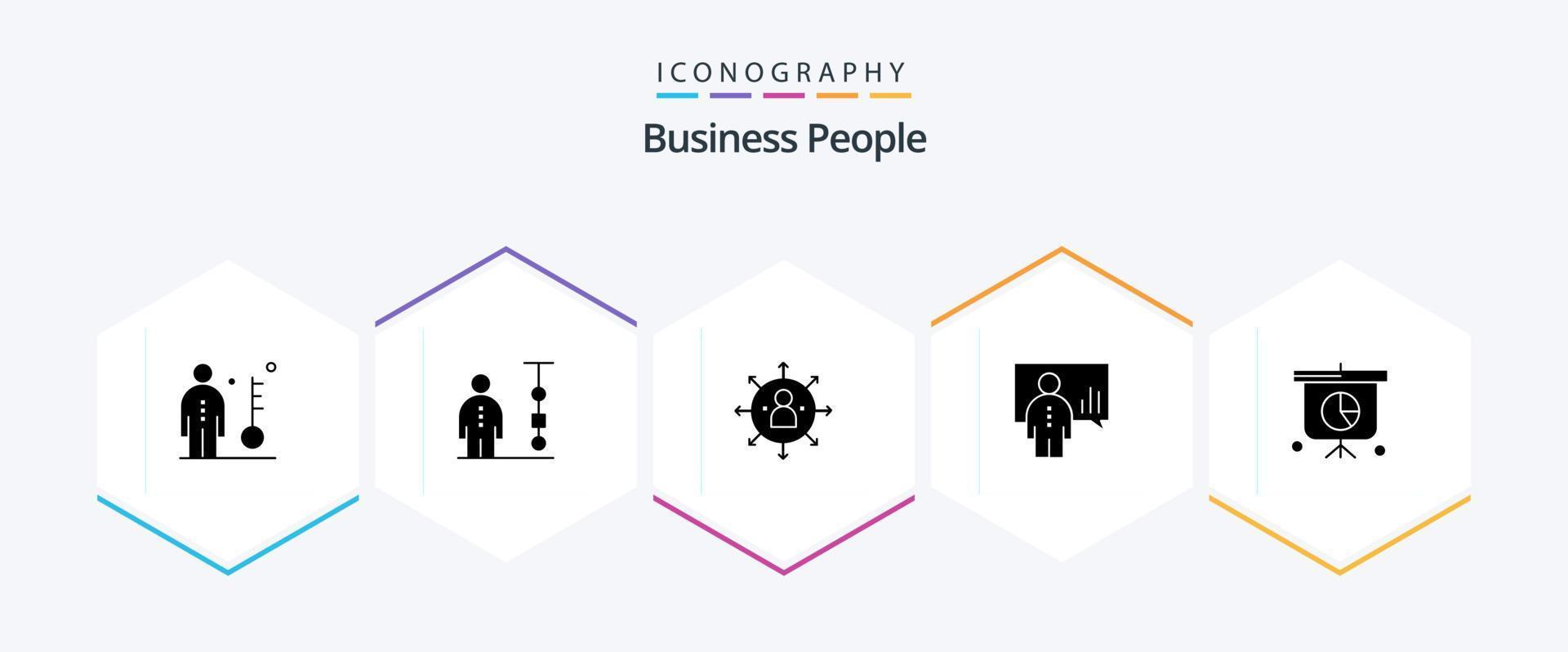 Business People 25 Glyph icon pack including chart. analytics. corporate management. opportunity. employee vector