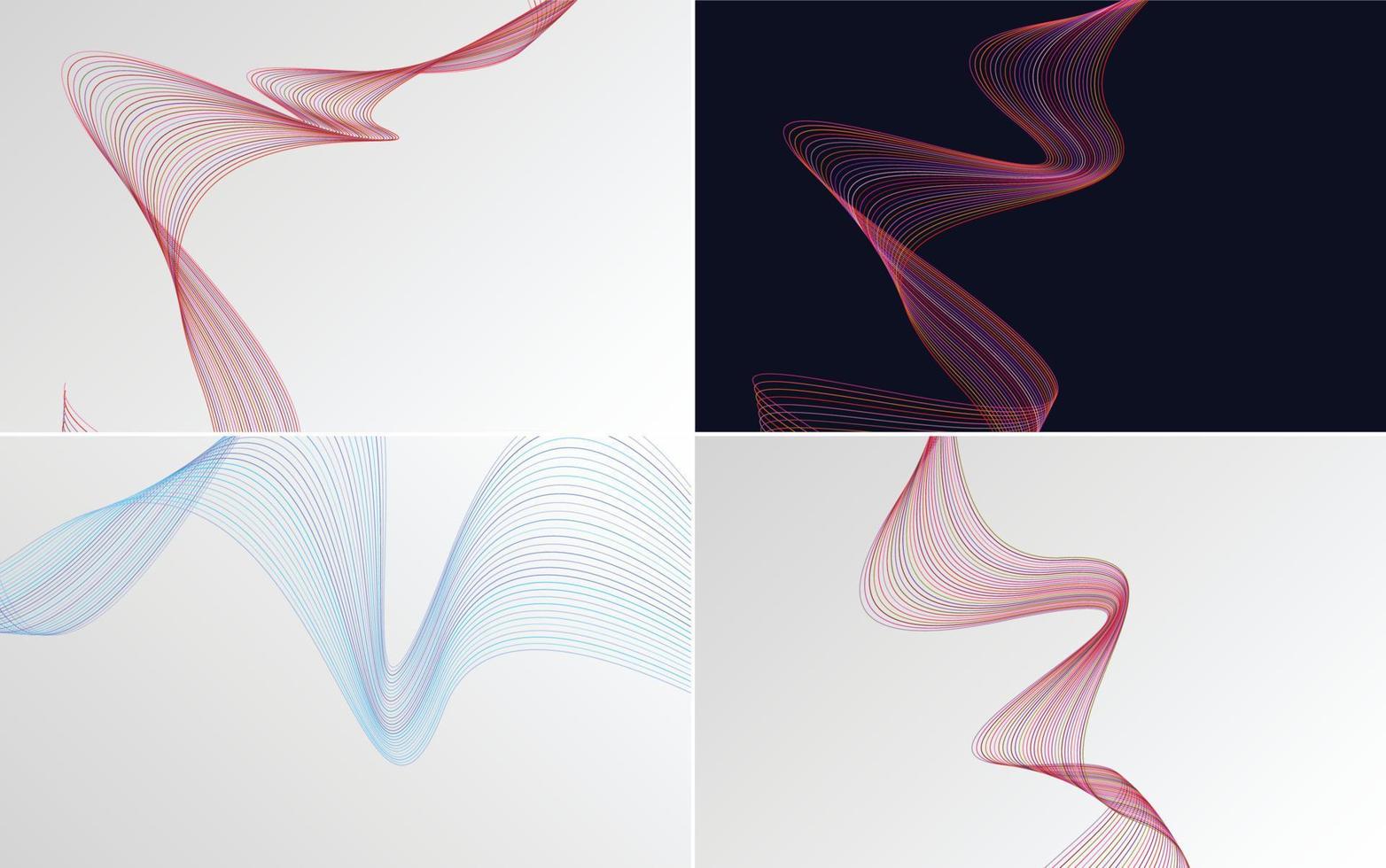 modern wave curve abstract presentation background Pack vector