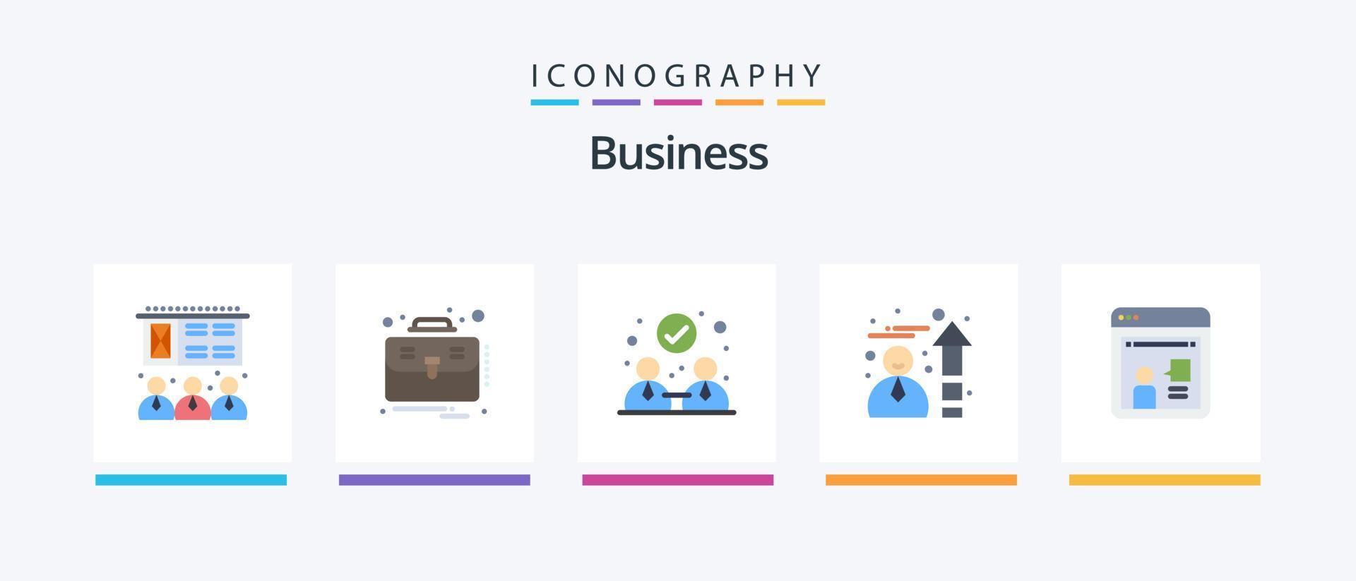 paquete de iconos de 5 planos de negocios que incluye. discusión. colaboración. en línea. velocímetro. diseño de iconos creativos vector