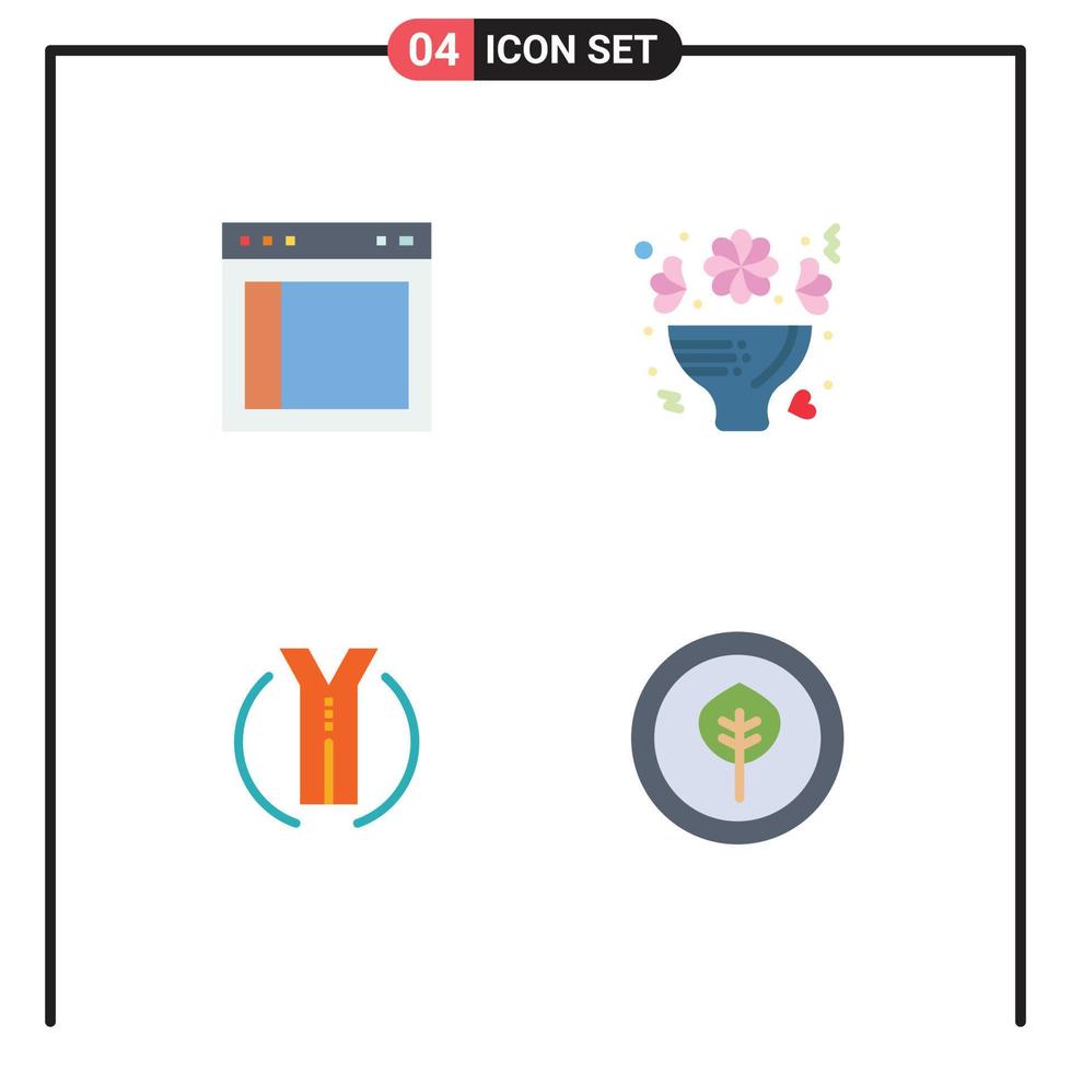 Flat Icon Pack of 4 Universal Symbols of divide celebrate text flowers trip Editable Vector Design Elements