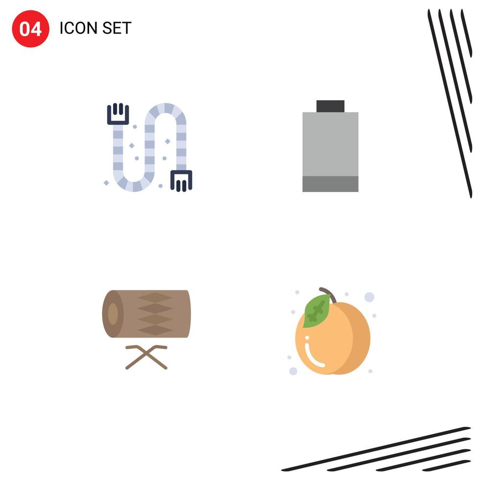 4 Thematic Vector Flat Icons and Editable Symbols of construction irish pipe power st Editable Vector Design Elements