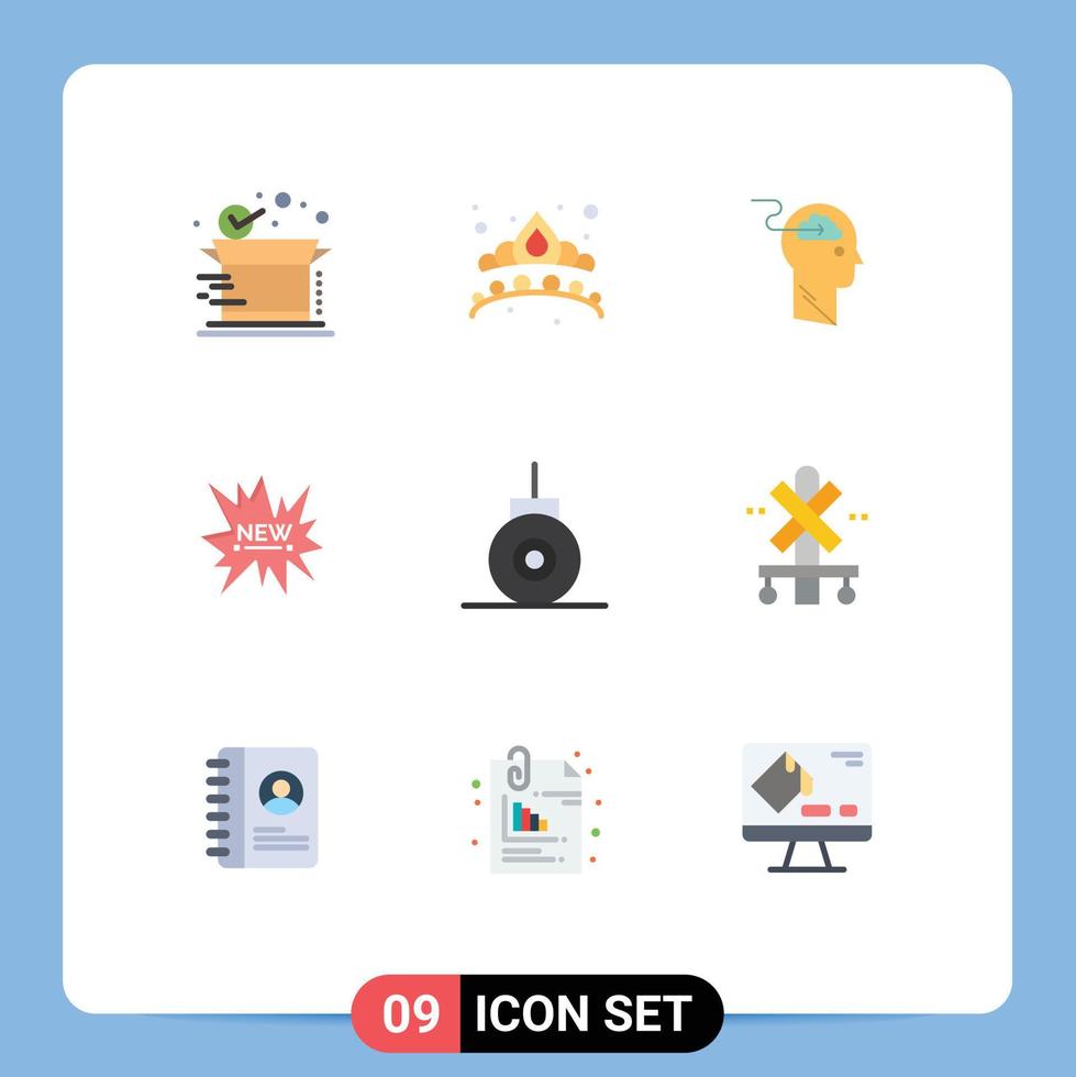 Set of 9 Modern UI Icons Symbols Signs for bathyscaph tag cloud shopping user Editable Vector Design Elements