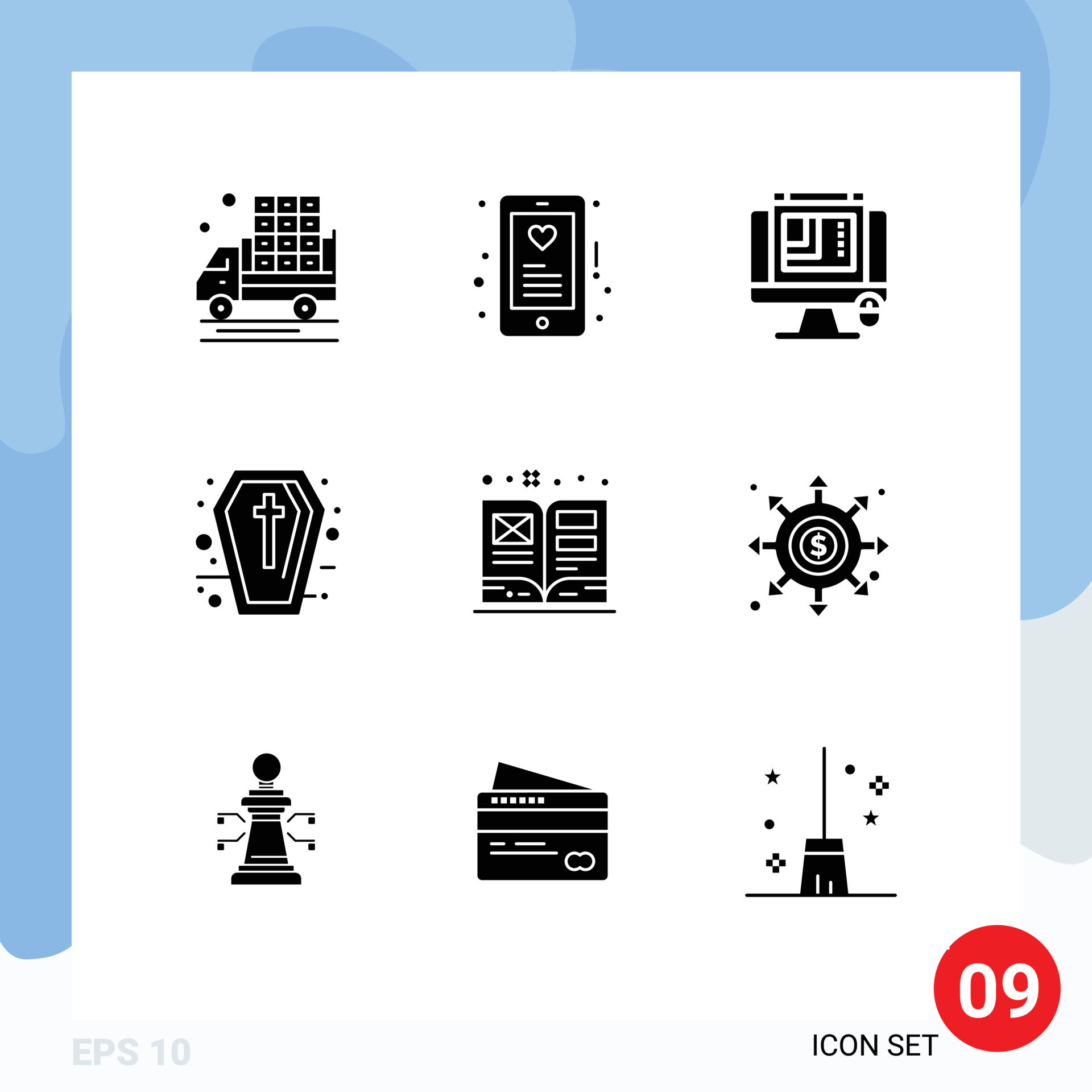 9 Creative Icons Modern Signs and Symbols of book holidays css design ...