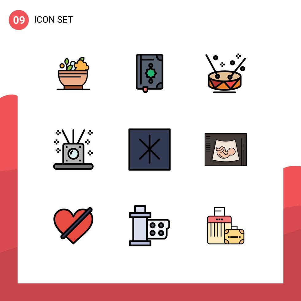 9 Creative Icons Modern Signs and Symbols of fridge spa bookmark relaxing party Editable Vector Design Elements