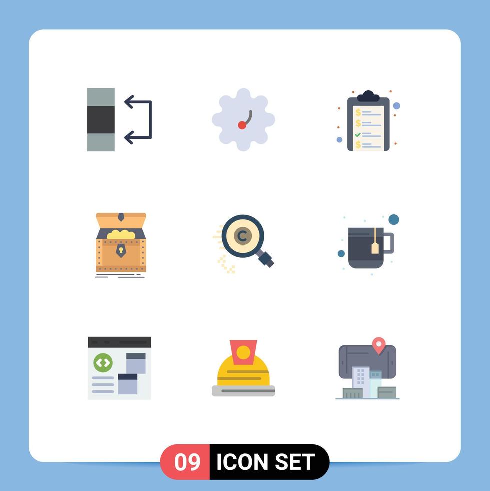 9 Creative Icons Modern Signs and Symbols of owner copyright money content reward Editable Vector Design Elements