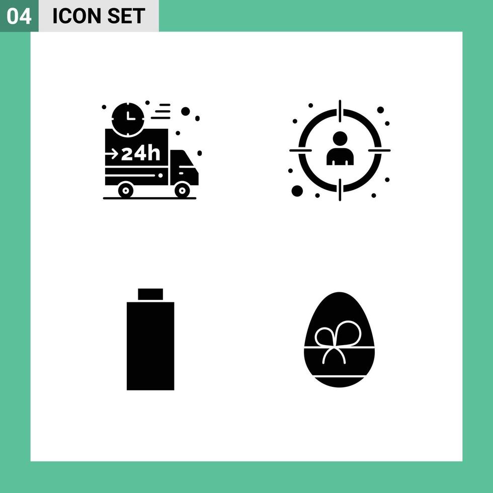 Pictogram Set of Simple Solid Glyphs of car goal shipping manager empty Editable Vector Design Elements