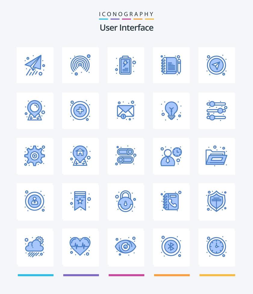 Creative User Interface 25 Blue icon pack  Such As map. user. user. select. interface vector