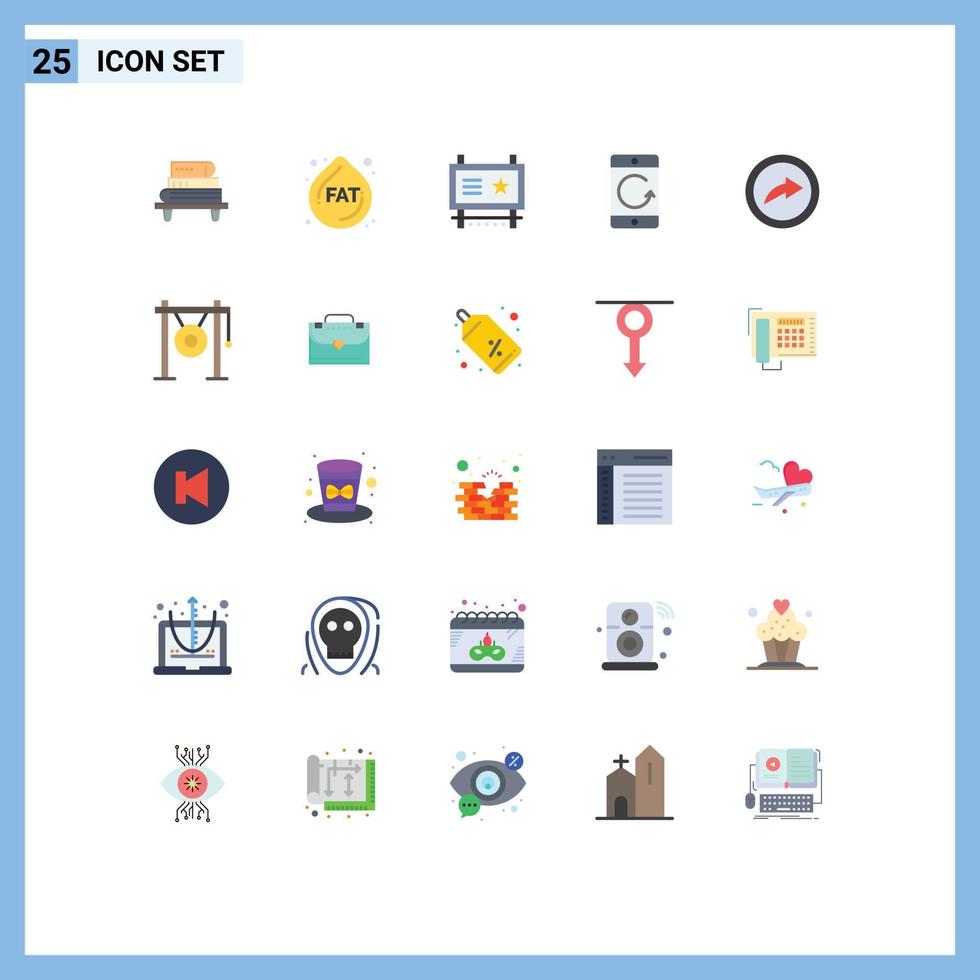 25 iconos creativos signos y símbolos modernos de dispositivos de exportación publicidad flecha de comunicación elementos de diseño vectorial editables vector