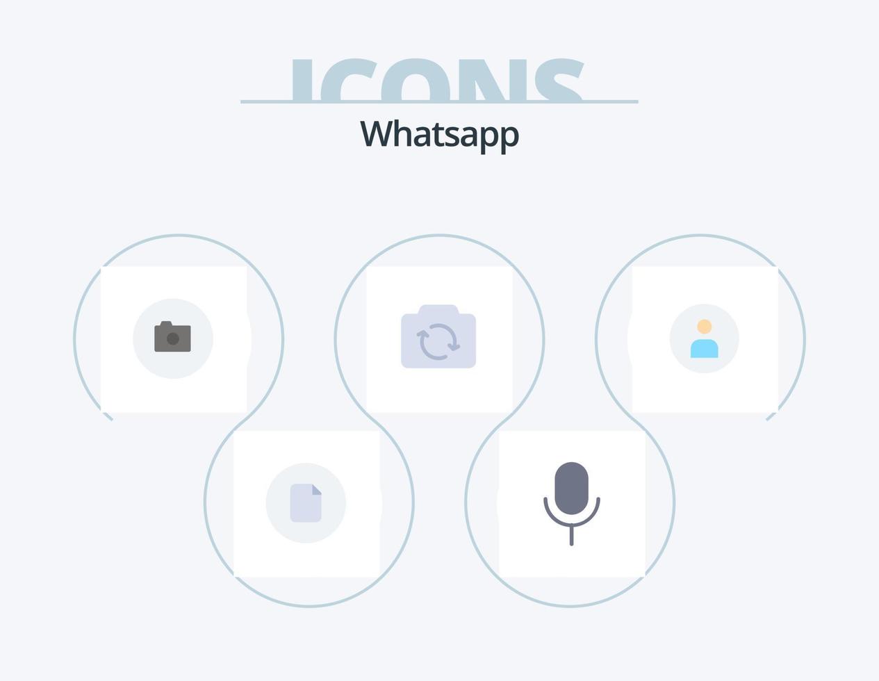 Whatsapp Flat Icon Pack 5 Icon Design. worker. ui. camera. basic. camera vector