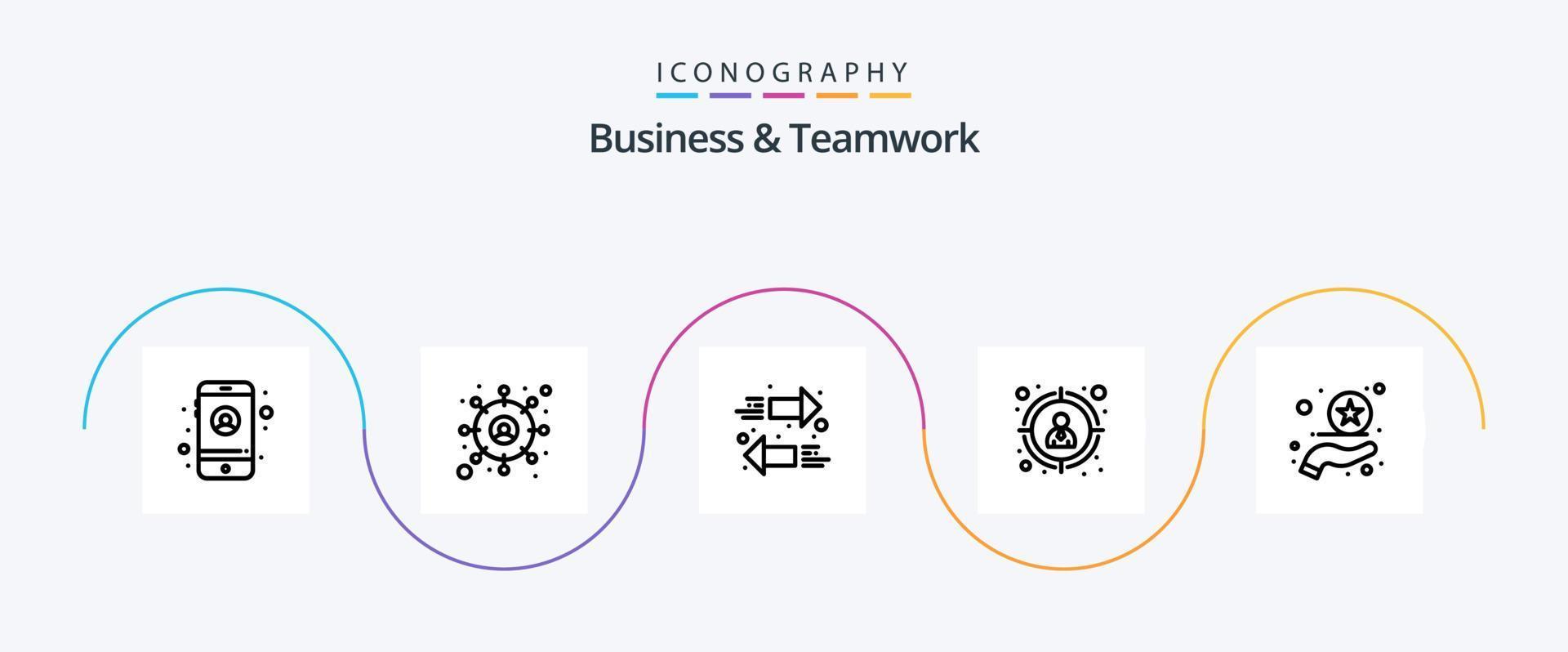 Business And Teamwork Line 5 Icon Pack Including eet. exchange. rating. premium vector