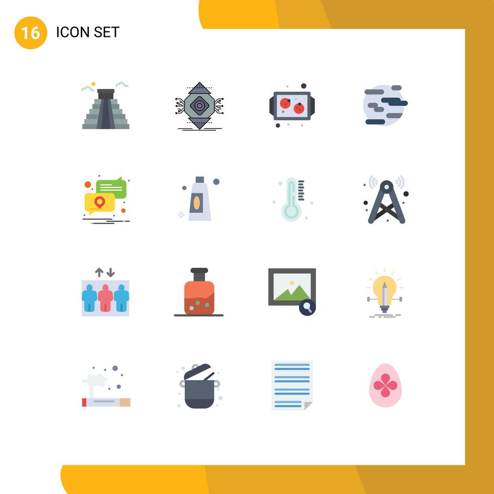 Universal Icon Symbols Group of 16 Modern Flat Colors of world pollution concept help tray Editable Pack of Creative Vector Design Elements