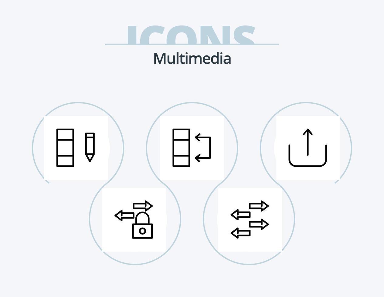 Multimedia Line Icon Pack 5 Icon Design. . . upload. sorting. descending vector