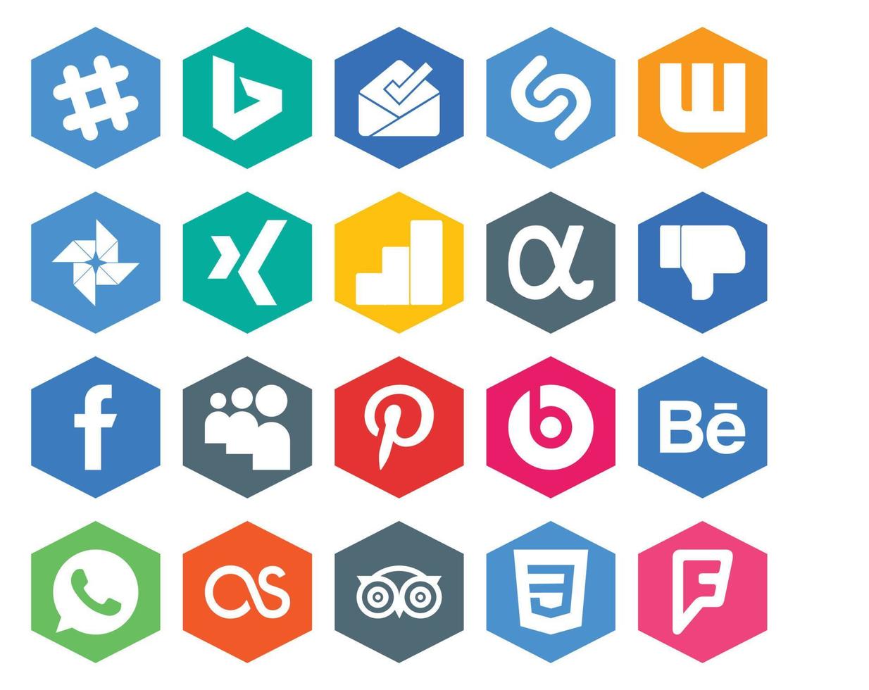 20 Social Media Icon Pack Including lastfm behance google analytics beats pill myspace vector