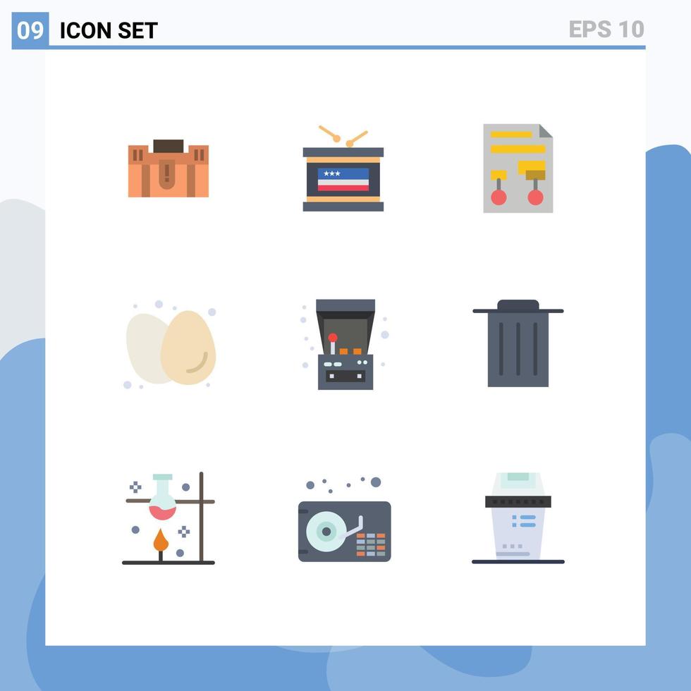 9 Creative Icons Modern Signs and Symbols of breakfast document holiday wireframe paper Editable Vector Design Elements