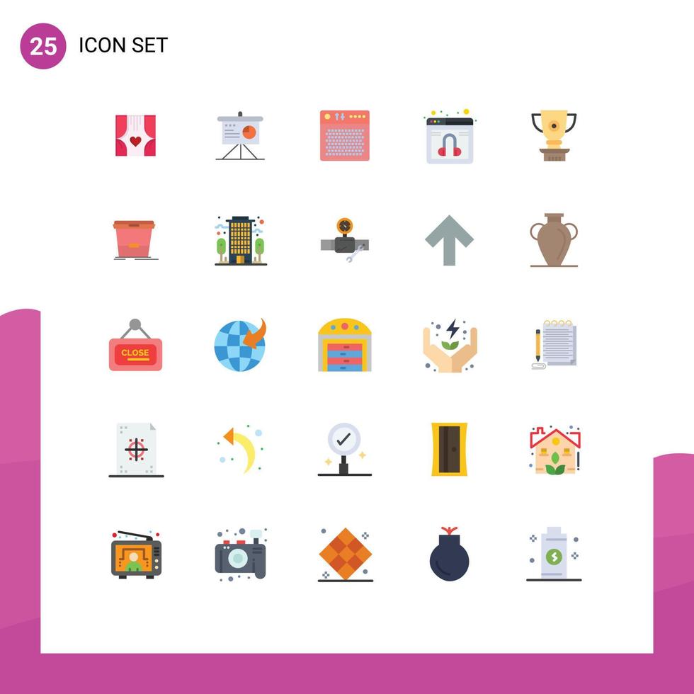 25 Creative Icons Modern Signs and Symbols of service web business chat multimedia Editable Vector Design Elements