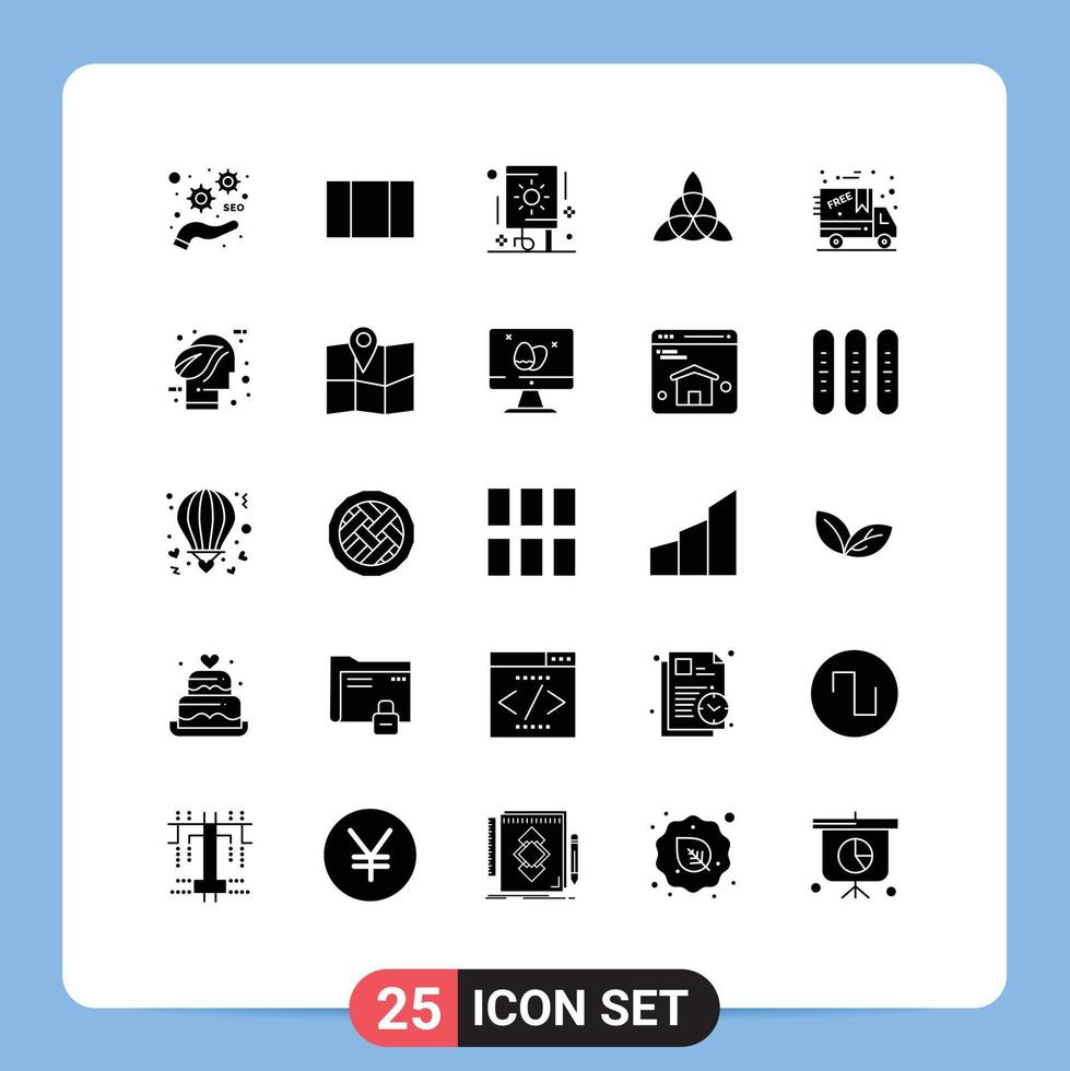 Set of 25 Modern UI Icons Symbols Signs for ecology delivery fireworks cyber monday flower Editable Vector Design Elements