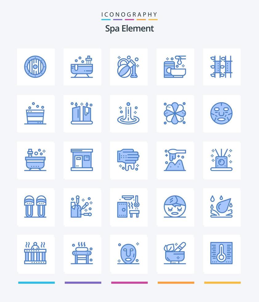 Creative Spa Element 25 Blue icon pack  Such As massage. web. olive. wax. service vector