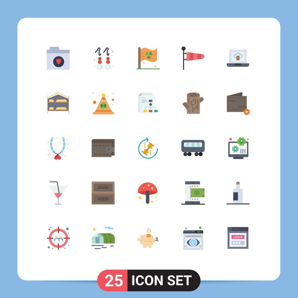 Set of 25 Modern UI Icons Symbols Signs for bed laptop sign achievements weather Editable Vector Design Elements
