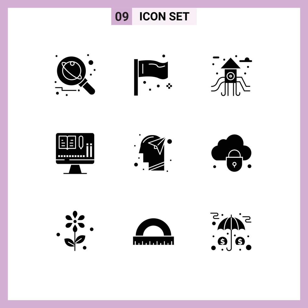 9 Creative Icons Modern Signs and Symbols of human education global book play ground Editable Vector Design Elements