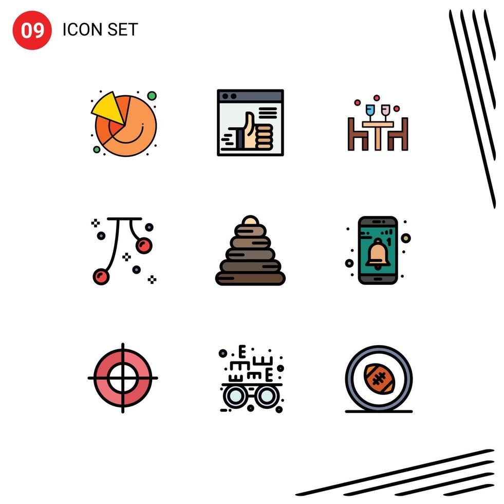9 Creative Icons Modern Signs and Symbols of fall cherry web cherries love Editable Vector Design Elements