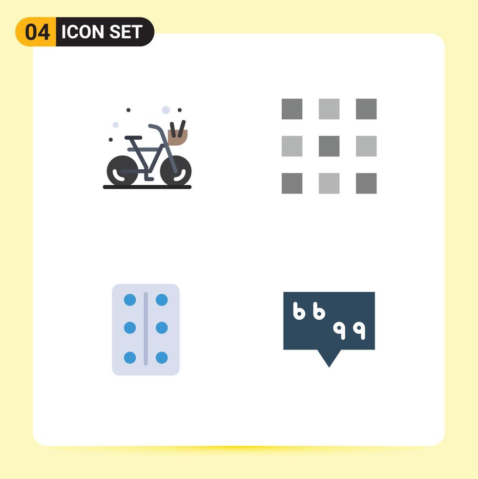 Universal Icon Symbols Group of 4 Modern Flat Icons of beach pastilles summer key locks tablets Editable Vector Design Elements