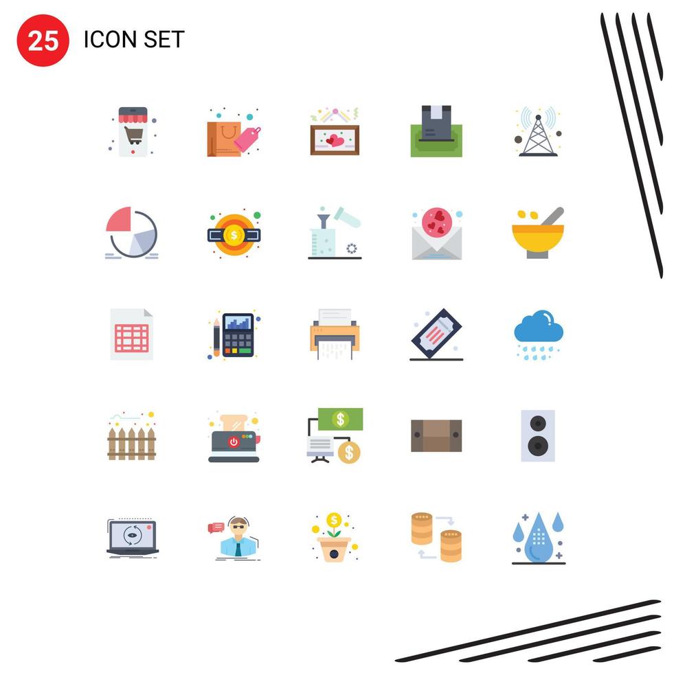 paquete de iconos de vector de stock de 25 signos y símbolos de línea para la entrega colgante de dinero de antena comprar elementos de diseño de vector editables