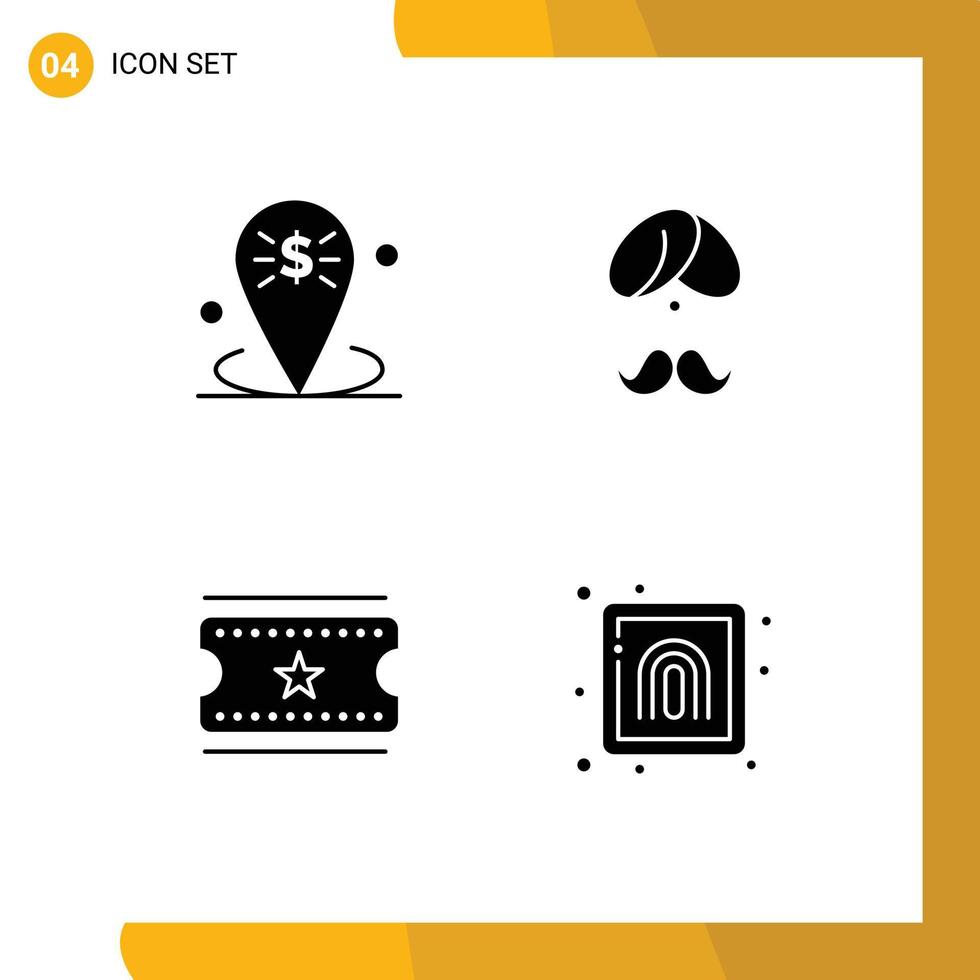 paquete de iconos de vector de stock de 4 signos y símbolos de línea para personas bancarias lugar india turba elementos de diseño de vector editables