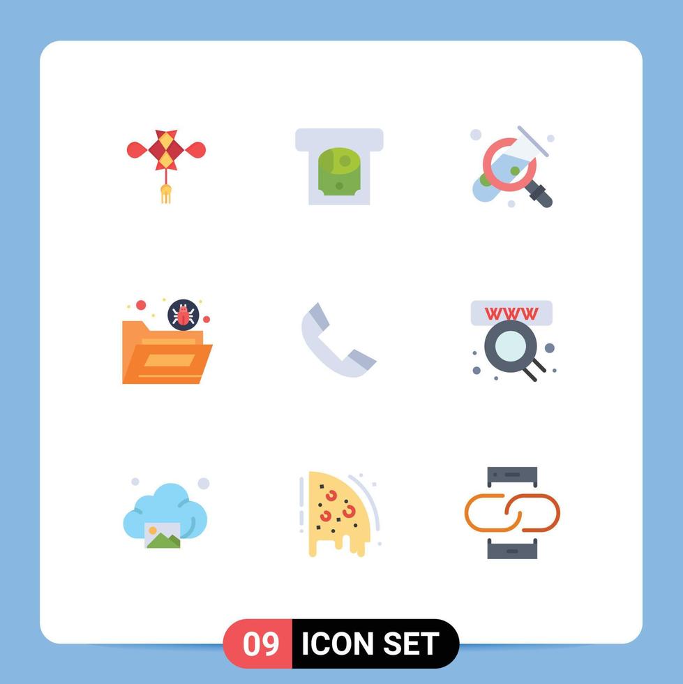 9 Creative Icons Modern Signs and Symbols of phone virus tub security file Editable Vector Design Elements